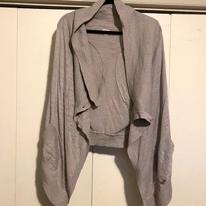 Cozy Wilfred cowl neck cardi from Aritzia